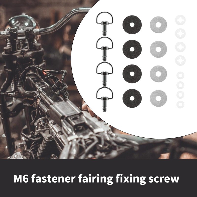 GAOSHA Universal Fairing Bolts 14mm and 19mm D Rings 1/4