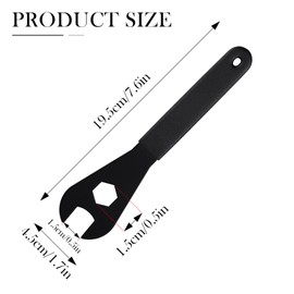 UPIQNG Bike Spanner Cone Wrench Carbon Steel Cone Spanner Multi-Function Bike Wrench Bike Wheel Hub Remover Bicycle Repair Tool (15mm)