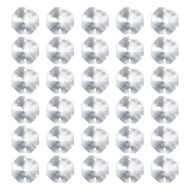 PATIKIL K9 Crystal Octagon Beads 2 Holes Pendants, 30 Pack 30mm Chandelier Prisms Parts Ornaments Hanging Beads for DIY Arts Crafts Decoration, Clear