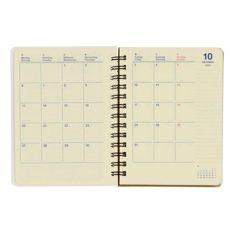 [Delfonics Planner 2026 Edition/Starting October 2025] Rollbahn Diary Homme M