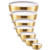 Moxinox Gold Mixing Bowls with Airtight Lids, Stainless Steel Nesting