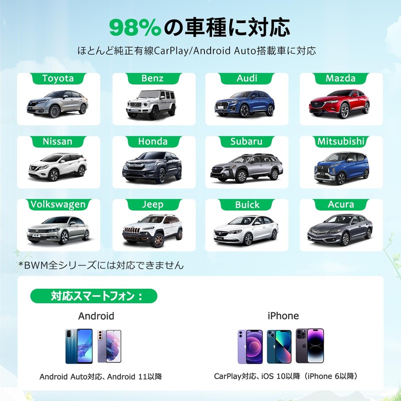 DRIVIM Wireless CarPlay + Wireless Android Auto 2 in 1