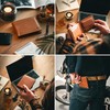 Baur Men's Genuine Leather Wallet with RFID Protection, Landscape Format,