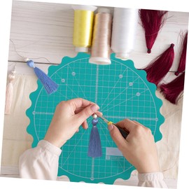 LALAFINA 1Pc Self Healing Rotary Cutting Mat Durable Round Turntable Cutting Mat for Crafting Sewing and Quilting for Amateurs Professionals Random Color