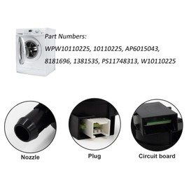 WPW10110225 Inlet Flow Meter Replace for W10110225, PS11748313, AP4310720, EA1490923, 8181696, 1381535 Compatible with Whirlpool Kenmore Maytag Washer Washing Machine