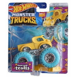 Hot Wheels Monster Trucks Good Luck Trolls, Connect and Crash Car