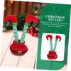 CHILDWEET Neutral Home Decor Inverted Elf Leg Christmas Ornament Cotton