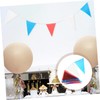 jojofuny July Patriotic Bunting Banner Red Triangular Flags for Independence