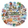 World Famous Building Stickers for Laptop(50 Pcs),Gift for Kids Teens
