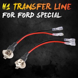 OUSHI H1 Adapter Wiring Harness Socket, H1 Male Plug Single Diode Converter Connecting Wiring Harness for H1 LED Headlights Bulb Conversion(Pack of 2)