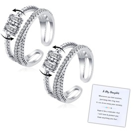 choice of all Fidget Ring to My Daughter Gifts from Mom Mother Hope Anxiety Breathe Spinner Ring for Women Valentines Day Christmas Gifts Stocking Stuffers Gift