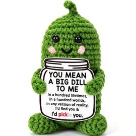 Positive Crochet Pickle Birthday Gifts for Men Women Best Friends Coworkers