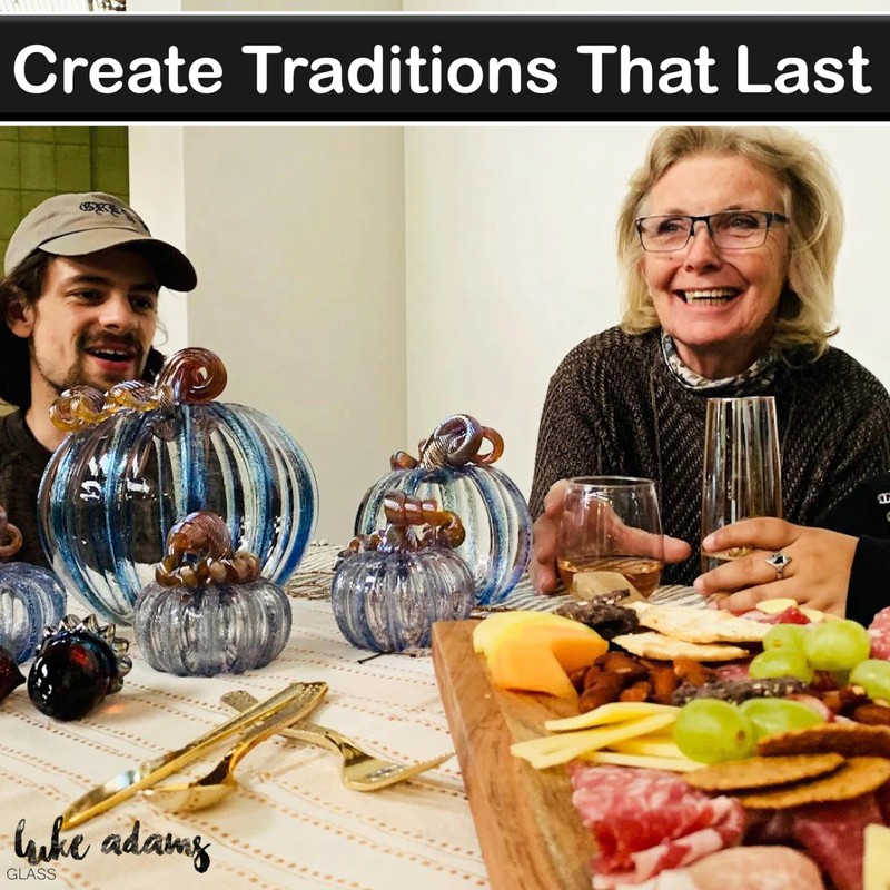 Luke Adams Glass | Handmade Glass Pumpkins | Handmade Table