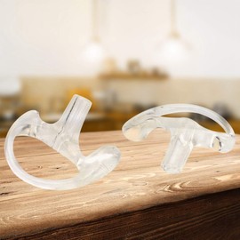 Transparent Ear Mould, Soft Comfortable Gel Ear Mould Replacement for Most Coil Tube Audio Kits (M)
