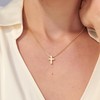 GUOKE Cross Necklace for Women, Gold Cross Necklace 14K Gold