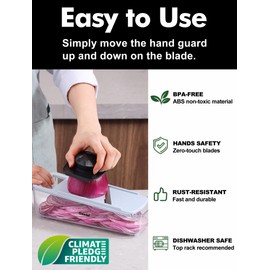 Geedel Professional Mandoline Slicer for Kitchen, Multi Purpose Vegetable Slicer Cutter, Vegetable Cutter Onion Cutter for Veggie Fruit Cheese