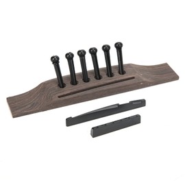 Exquisite Guitar Nut Bridge Set Easy to Install High Quality Material for Acoustic Guitars Including Bridge Saddle and Pins with Solid Wood Plastic for Durability Replacement
