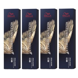 4 x Wella Koleston Perfect ME+ 12/96 Special Blonde Cendre Violet 60 ml
