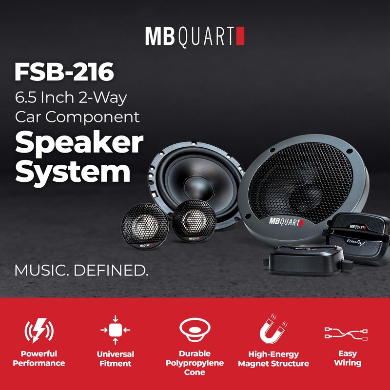 MB Quart FSB216 Formula Component Speaker System (Black, Pair) –