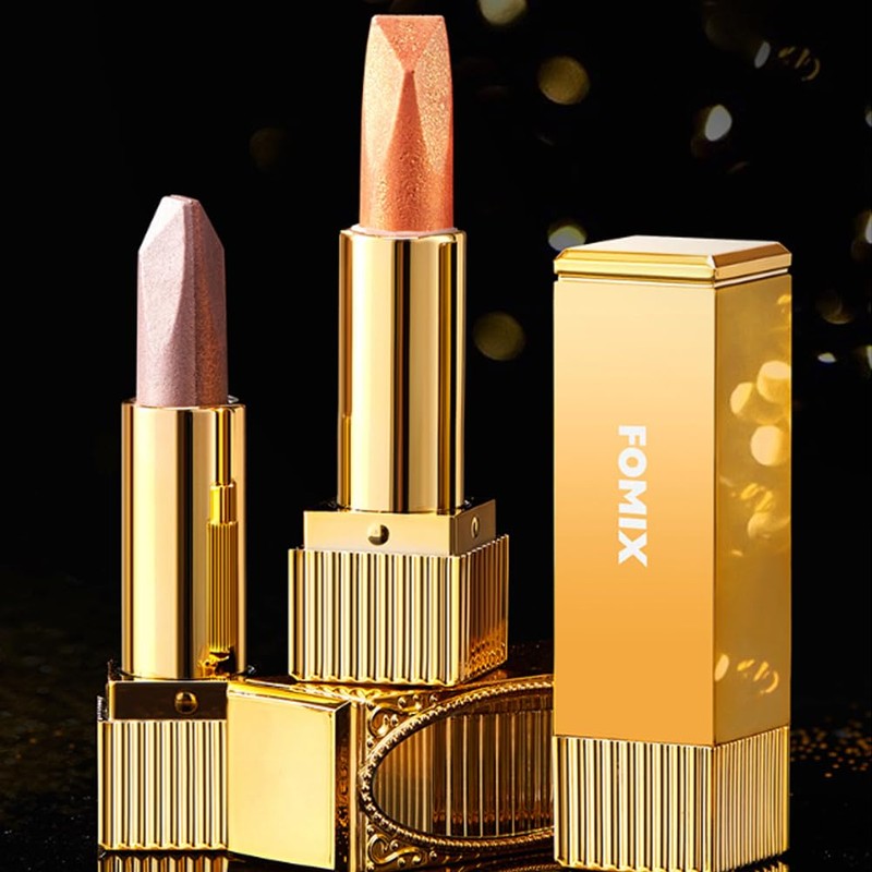 FOMIX Two Color Eyeshadow Stick, Eyeshadow Pencil, Sparkling Eyeshadow Stick,