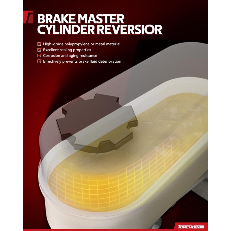 Torchbeam Brake Master Cylinder with Reservoir, Direct Fit Replacement for