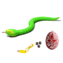 Realistic Snakey Cat Toy Remote Control Snake Cat Toy USB Rechargeable Cat Snake Toys Interactive RC Toy Snake with Infrared Controller
