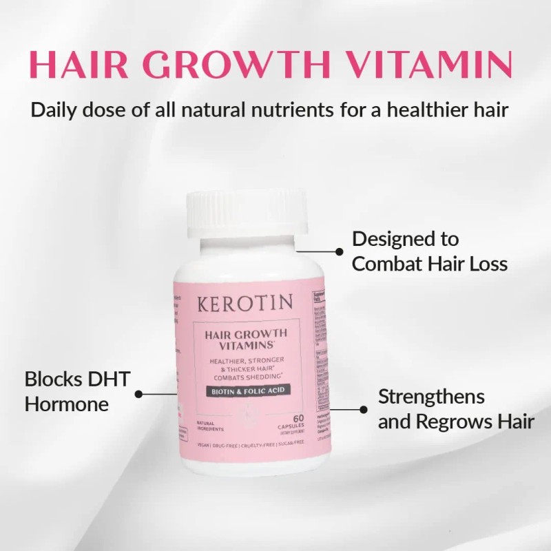 Kerotin Vitaminas Crecimiento Cabello Pastillas