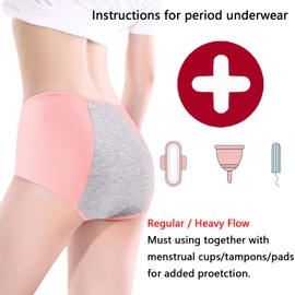 Demifill Teen Girls Period Underwear Girls Cotton Briefs Soft Underwear For Teens 12Years Mixed Colour