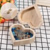 Yanmis Jewellery Box, Love Heart Shaped Wooden Jewelry Storage Earrings