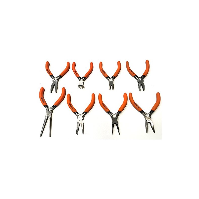 GOBEST Precision Mini Pliers Set 8 pcs, 125 mm Long,