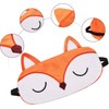 LATRAT Animal Sleep Mask, 3D Soft Fluffy Cartoon Eye Mask