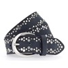 Vanzetti Women's Leather Belt Navy 40 mm with Airbrush Edges