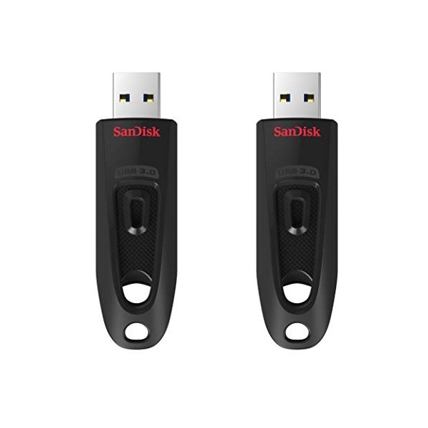 SanDisk 64GB 2-Pack Ultra USB 3.0 Flash Drive (2x64GB) -