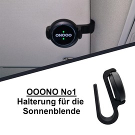 Kstar Mount for OOONO NO1 CO Driver, for attaching to the sun visor, extra stable holder made of UV and heat-resistant material, robust and durable. Made in Germany.