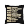 Grandma Spanish Abuelita Cute Abuela Grandma Mother's Day Throw Pillow