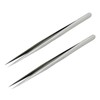 Precision Tweezers 2pcs Precision Stainless Steel Pointed Tweezers for Craft,