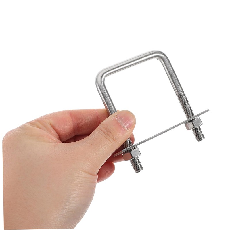 iplusmile 4pcs U-Shaped Square Clamp Stainless Steel U-Bolts for Secure