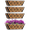 Karlliu 4 Pack 12 Inch Window Boxes Planters Railing Planter