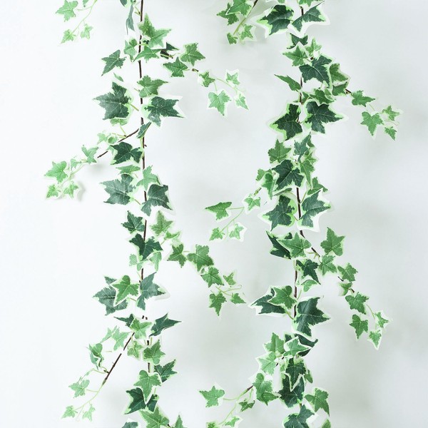 2 Efeu Künstlich Girlande Weiß Grün 200cm Fake Efeu Girlande