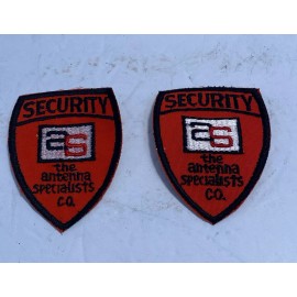 Lot Of 2 Vintage Security Uniform Patches The Antenna Specialists Co Never Used