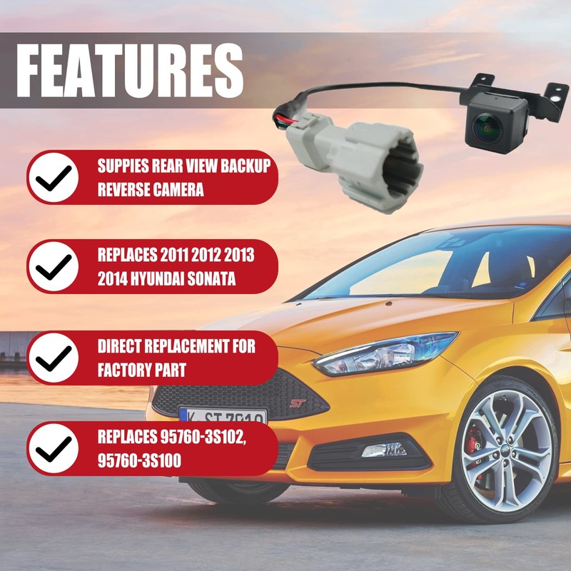 FEXON 95760-3S102 Vehicle Rear View Backup Reverse Camera Compatible with