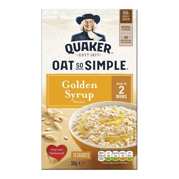 Quaker Oats So Simple Golden Syrup Haferflocken Porridge mit Sirup-Geschmack