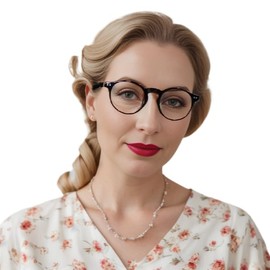 HATONGCR Square Frame Blue Light Blocking Reading Glasses for Women Black 1.0 R1103