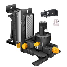 FenoGan laser level accessory kit 360 ° base, upgraded base stability bracket, with 5/8-inch threaded interface, multifunctional magnetic rotating base with tilt angle adjustment, and adjustable clamp