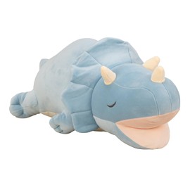 Lifestyle & More Baby plush toy Triceratops lying down made of super soft spandex plush, height 19 cm, length 50 cm