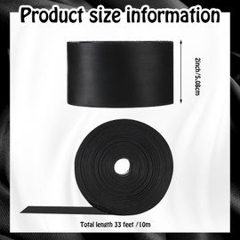 Sacubee 2 Inch Heat Shrink Tape Electrical Roll Black Shrink Wrap Tape Electrical Heat Shrinkable Tubing Activates Upon Heating Melts and Seals