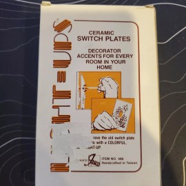 JASCO Vintage Jasco Rainbow Star Heart Pride Ceramic Single Light Switch Cover Plate