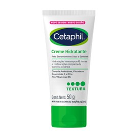 CETAPHIL® Crema Hidratante 50 g | Hidratación Intensa hasta por 48 h | Niacinamida, Vitamina E y Aceite de Almendras Dulces | Textura Rápida Absorción | Ideal para Piel Seca y Sensible | Uso Diario