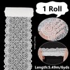 NBEADS 6 Yards Stretch Sewing Lace Trim Fabric, 19 cm