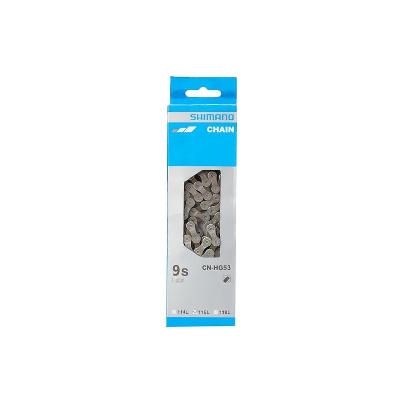 SHIMANO CN HG53 9 Speed Chain, Electric CNHG53116I